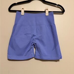 Women's Blue High-Waisted Shorts